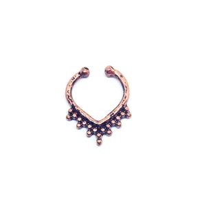 Faux Septum Ring in Rose Gold tone